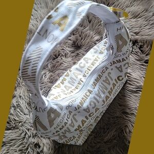 NEW Robin Ruth Gold and White Jamaica Satchel